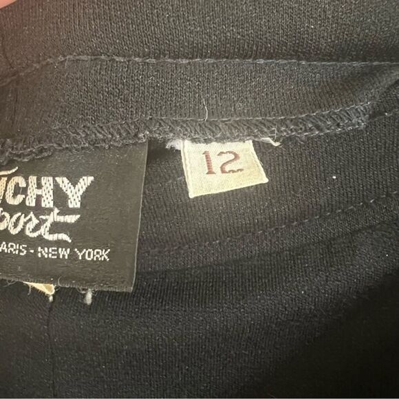 Vintage Givenchy Sport Pants Wool Blend Black Pull On Sz 12 - Picture 3 of 12